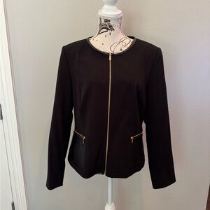 New Calvin Klein Faux Leather Pocket Jacket